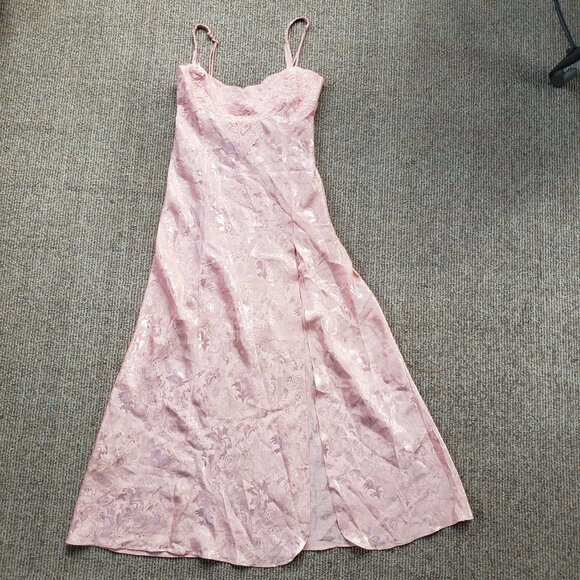 Vintage Victoria Secret Nightgown Beaded Gold Label Large Pink - Picture 6 of 14